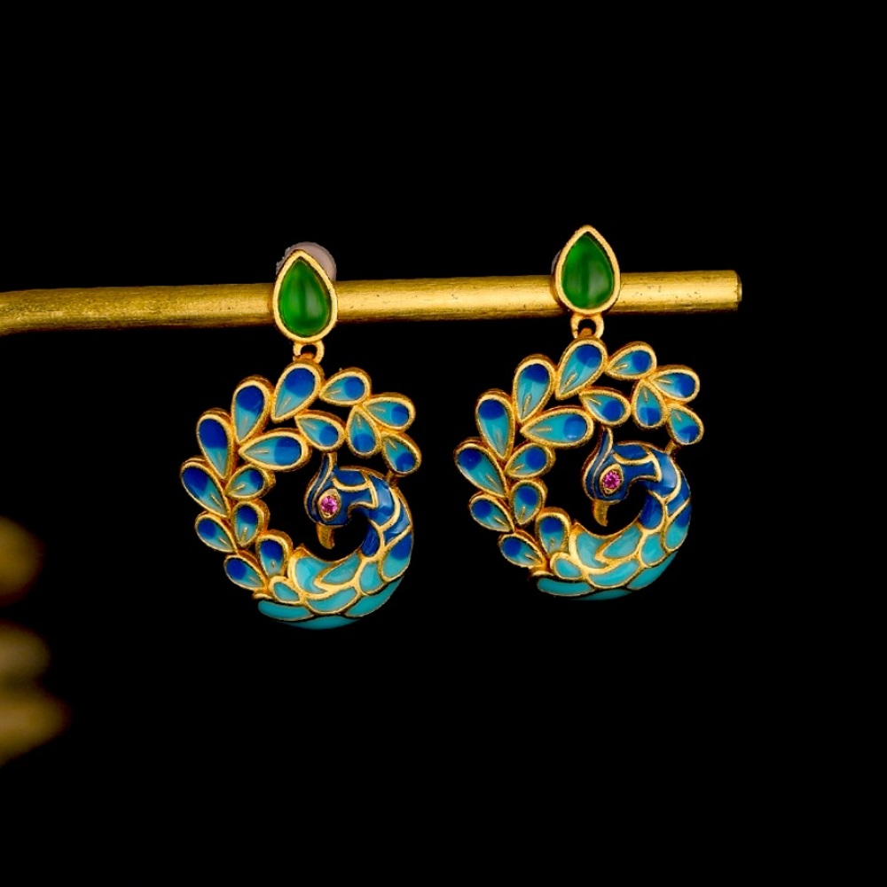 The Sterling Silver Peacock Swirls